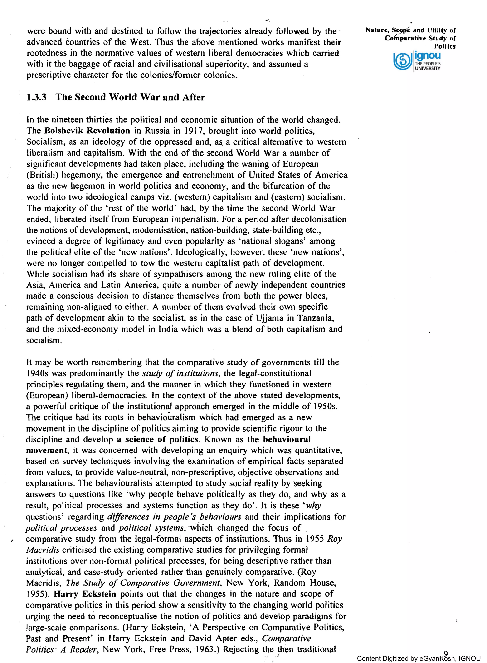 Unit 1 Comparative methods and Approaches | PDF