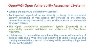 Cyber Security - Unit - 1 - Systems Vulnerability Scanning Overview of ...