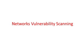 Cyber Security - Unit - 1 - Systems Vulnerability Scanning Overview of ...