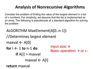use recursive and nonrecursive algorithms to find... CS8451 - Design and Analysis of Algorithms | PPT