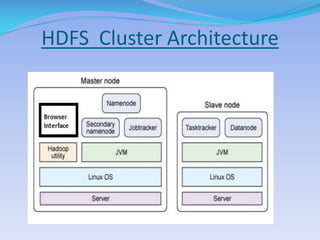 HDFS Cluster Architecture
 