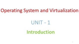 OSV - Unit - 1 - Introduction