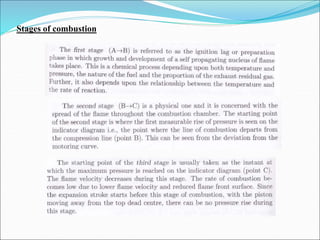 Stages of combustion
 