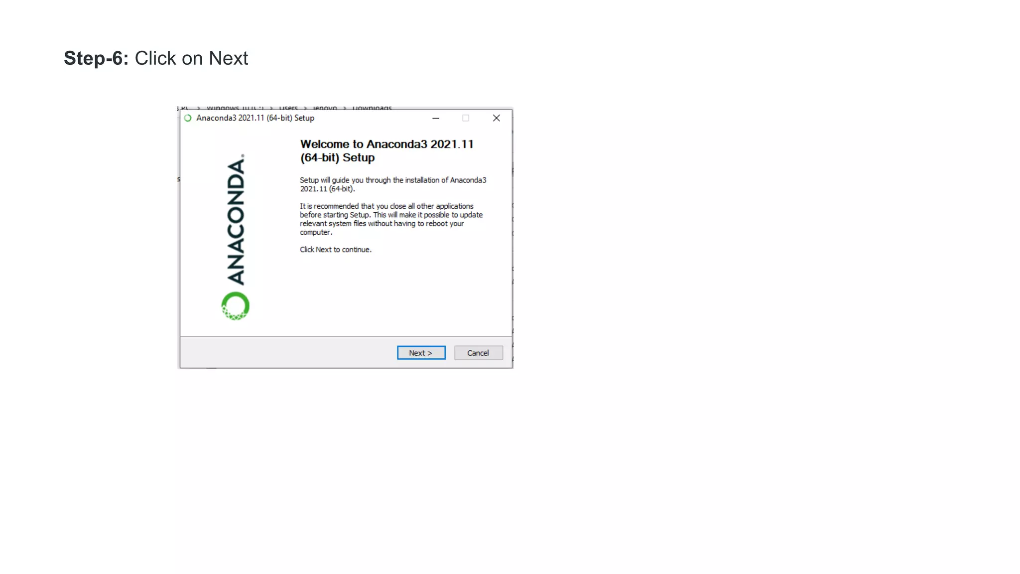 Step-6: Click on Next
 