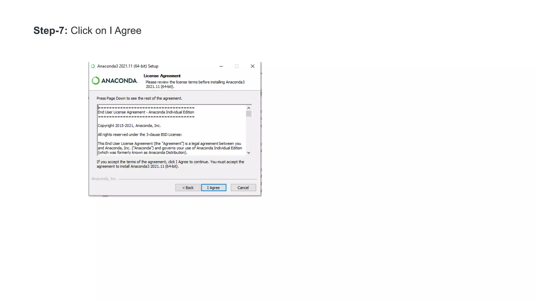 Step-7: Click on I Agree
 