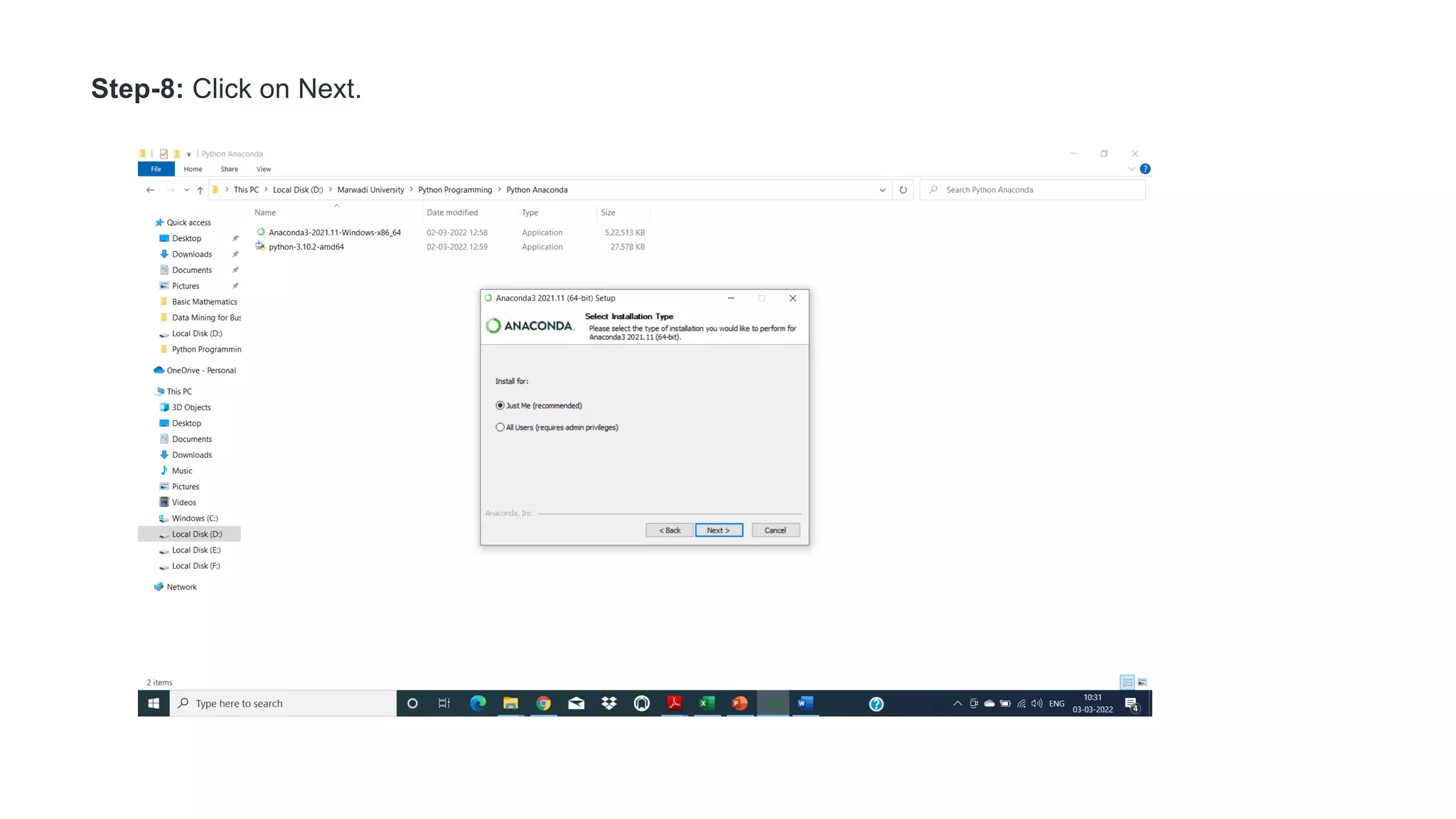 Step-8: Click on Next.
 
