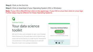 Step-2: Click on the first link.
Step-3: Click on download (if your Operating System (OS) is Windows).
Note: If your OS is MacOS then click on the apple logo. If your OS is Linux then click on Linux logo.
Further steps may be different for these Operating Systems.
 