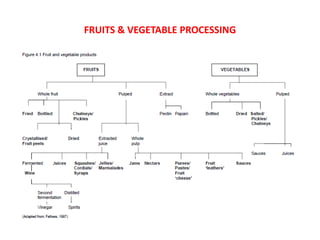 FRUITS & VEGETABLE PROCESSING
 