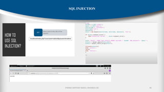 P.RAMA SANTOSH NAIDU, MVGR(A)-CSE 36
SQL INJECTION
 