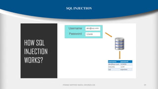 P.RAMA SANTOSH NAIDU, MVGR(A)-CSE 39
SQL INJECTION
 