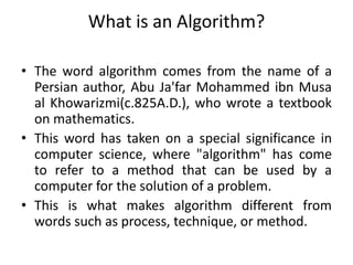 The Word Algorithm Design and Analysis of Algorithms.pptx