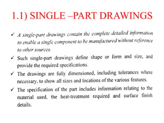 1.1) SINGLE –PART DRAWINGS
 