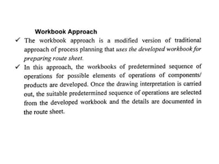 INTRODUCTION TO PROCESS PLANNING