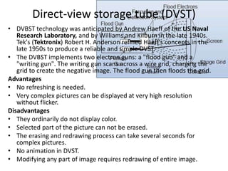 Direct View Storage Tubes Computer Graphics CADCAM: Product life cycle and CAD input, out puts advantages and | PPTX