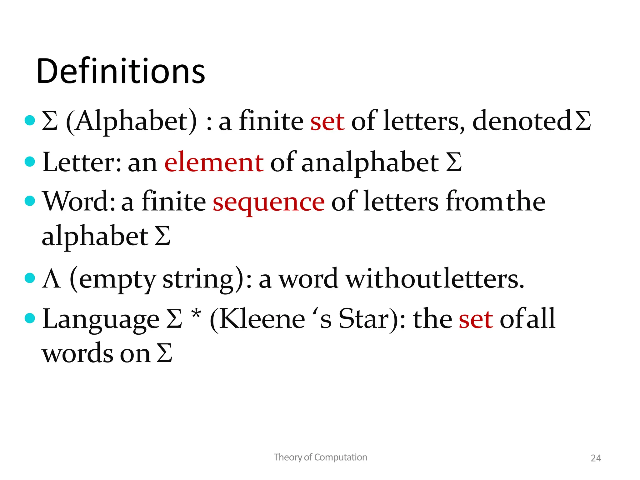 Unit 1 mathematical notations theory of computation ppt pptx