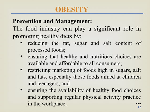 LIfestyle diseases - obesity - its details | PPT