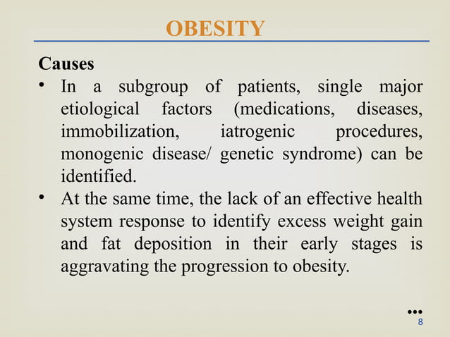 LIfestyle diseases - obesity - its details | PPT