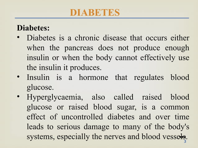lifestyle diseases - diabetes mellitus - causes and effects | PPT