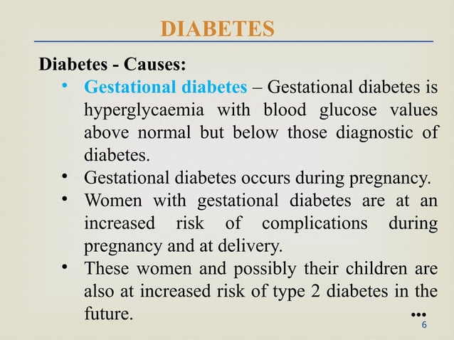 lifestyle diseases - diabetes mellitus - causes and effects | PPT
