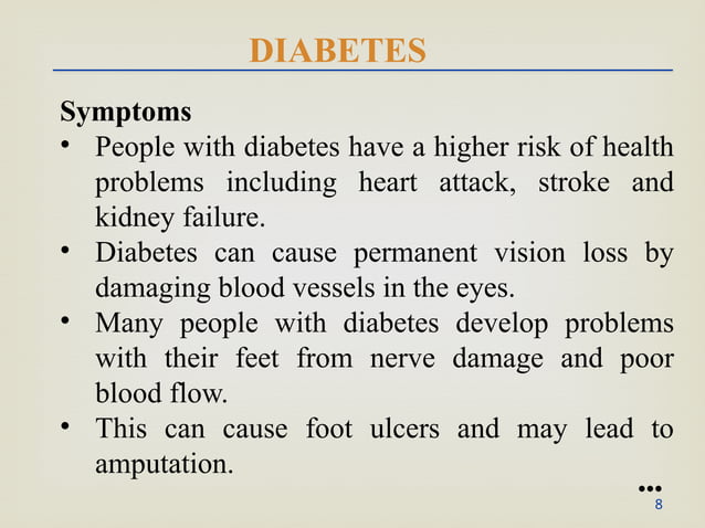 lifestyle diseases - diabetes mellitus - causes and effects | PPT