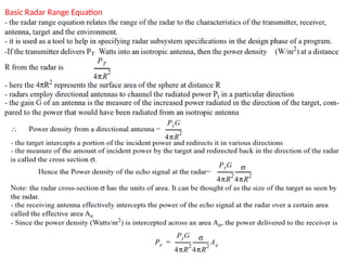 introduction to radar and signal transmission | PPTX