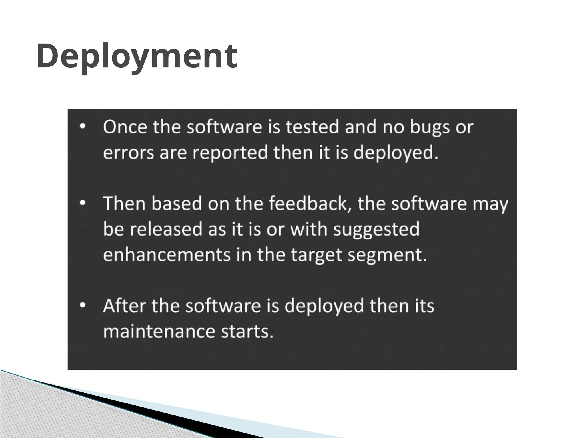 Deployment
 