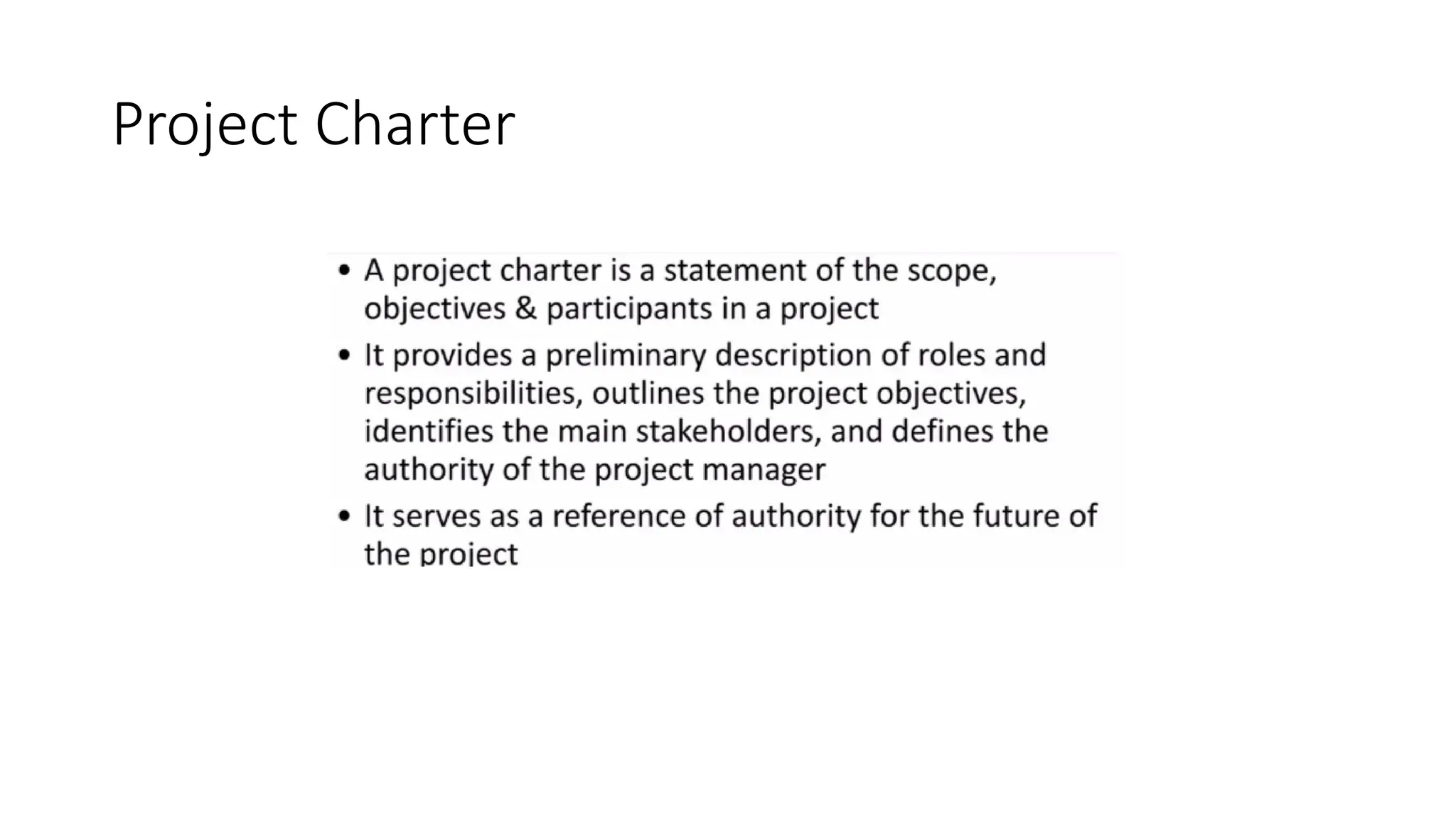 Project Charter
 