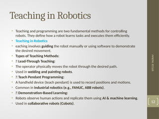 Application of robots in Industries Introduction of Robotics-Overview ...