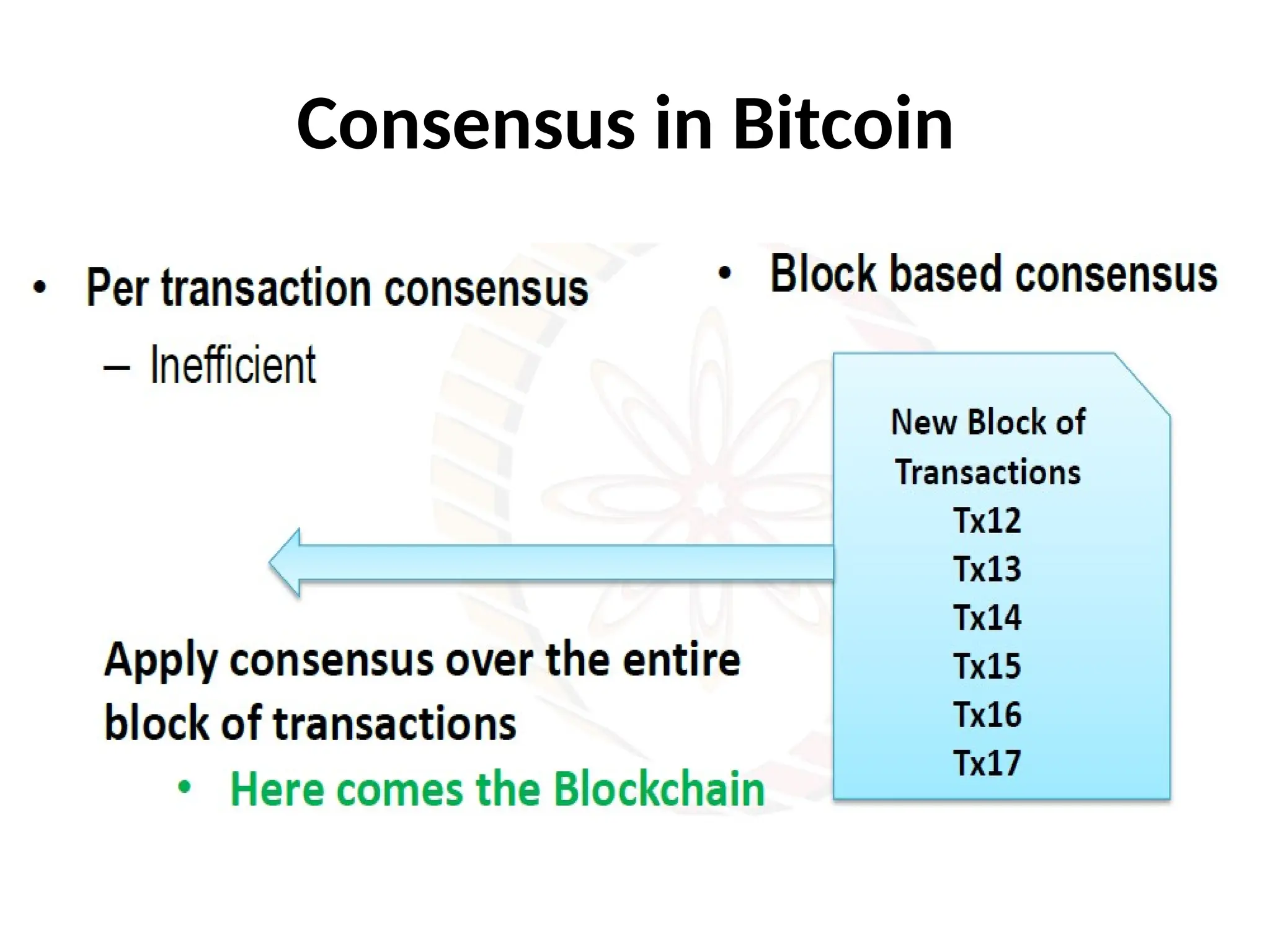 Consensus in Bitcoin
 