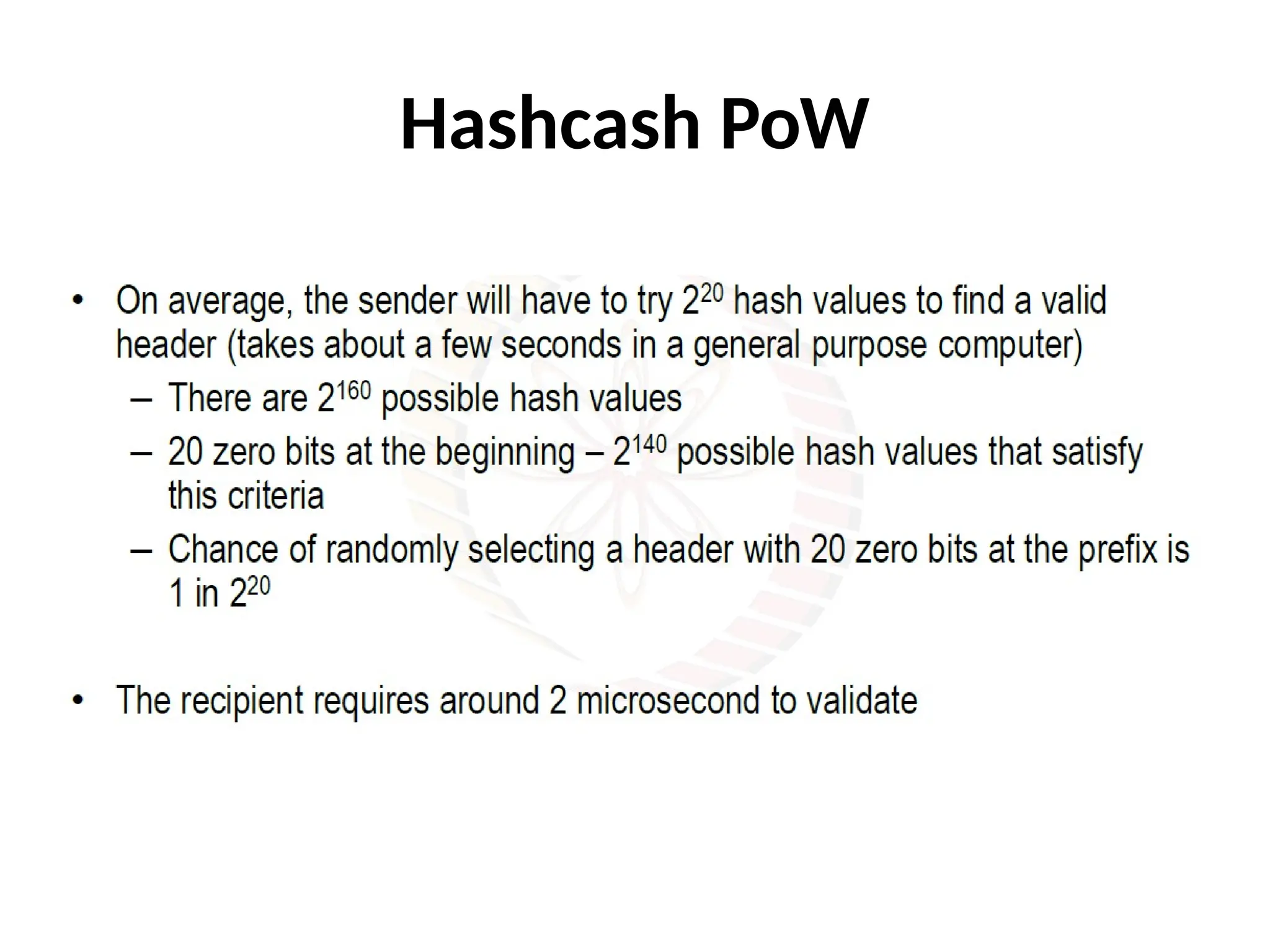 Hashcash PoW
 