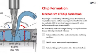 Mechanics of chip formation, forces in machining, Types of chips ...