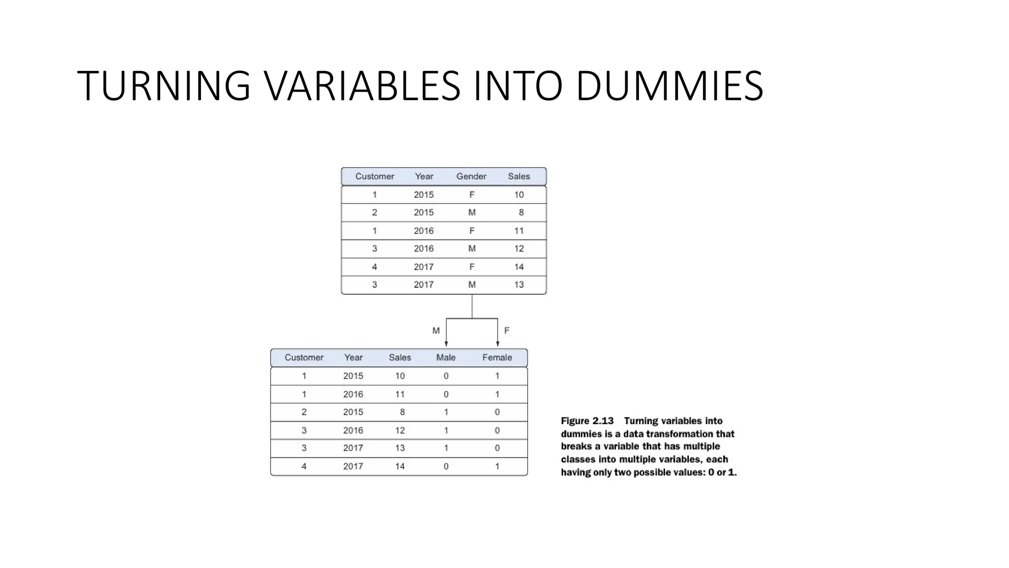 TURNING VARIABLES INTO DUMMIES 