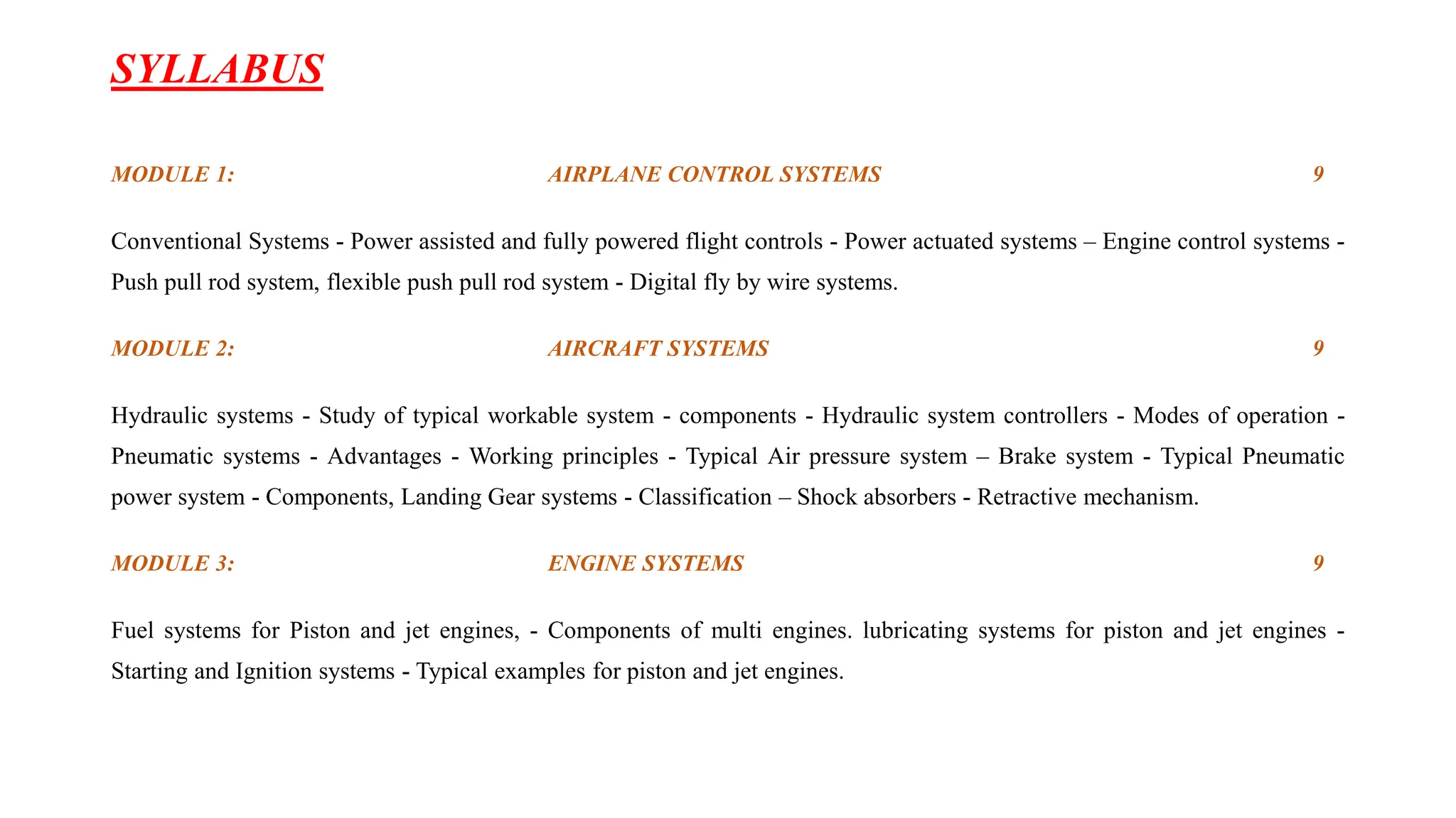f aircraft system all control system basics m tech | PDF