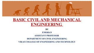 BASIC CIVIL ENGINEERING,ROLE OF CIVIL ENGINEERING | PPTX
