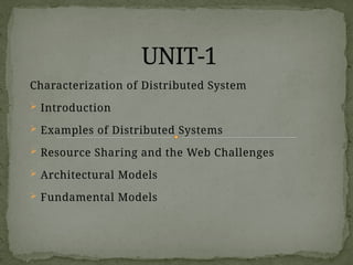Characterization of Distributed System an Introduction | PPTX