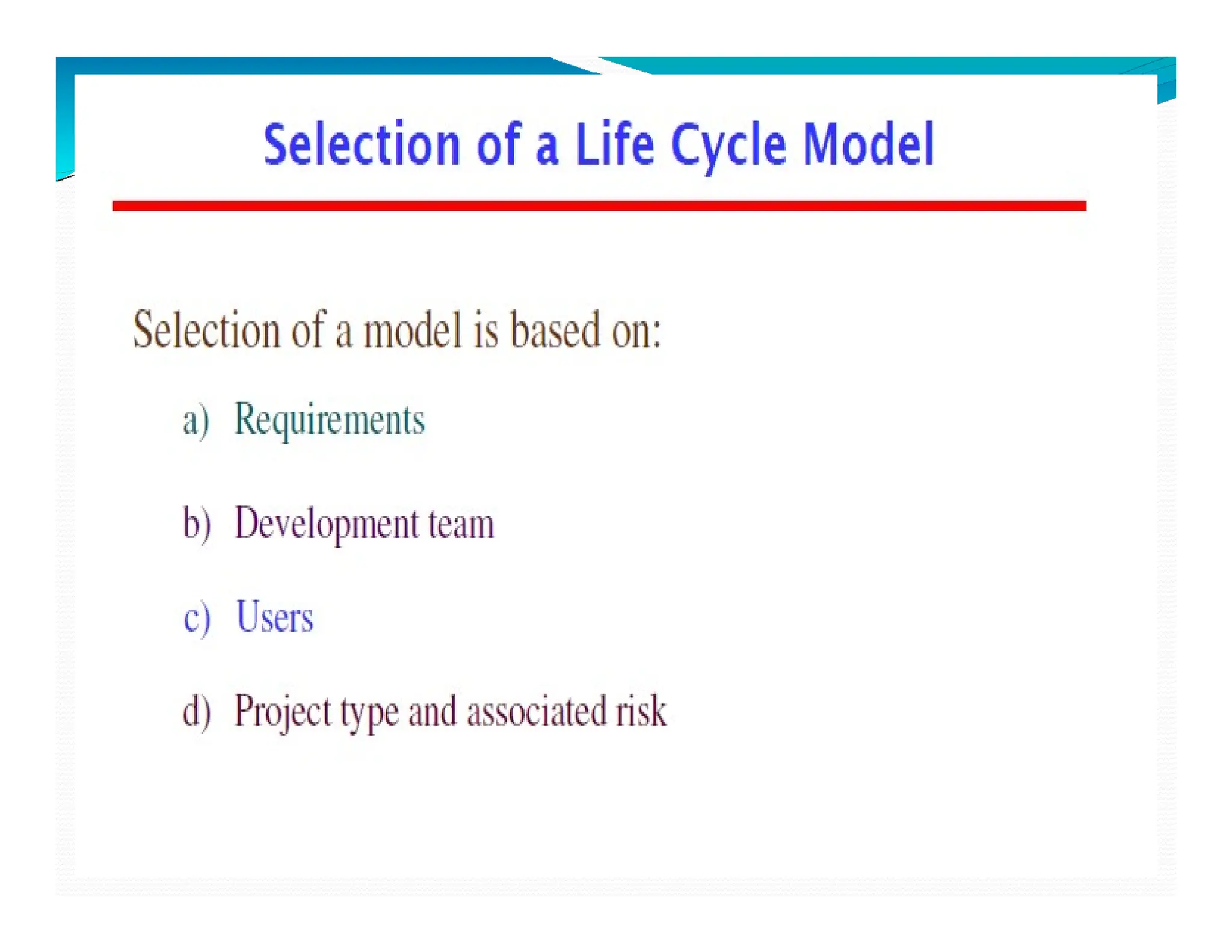 Software Engineering Perspective and Specialized Process Models