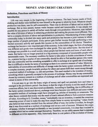 82
Unit-3
MONEY AND CREDIT CREATION
Downloaded by 08 Ajay Halder 11- C (ajayhalder149@gmail.com)
lOMoARcPSD|24060133
 