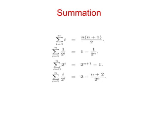 Summation
 