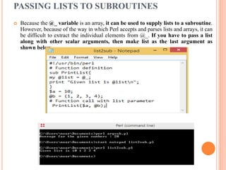 Unit 1-array,lists and hashes | PPTX
