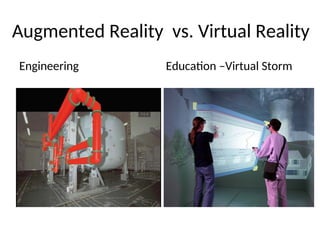 Engineering Education –Virtual Storm
Augmented Reality vs. Virtual Reality
 