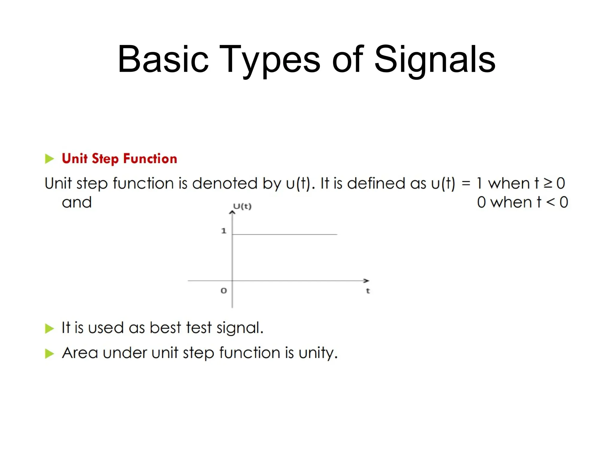 Basic Types of Signals
 