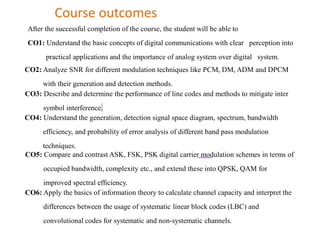 Digital communication systems document notes | PDF