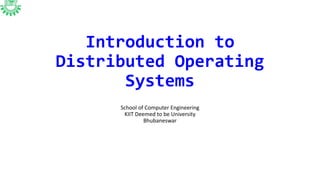 Introduction to Distributed operating system | PPT