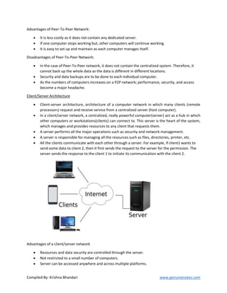 computer network notes with full details | PDF