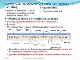 Unit 1-introduction to scripts | PPTX