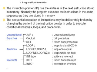 112 
V. Program Flow Instruction 
 