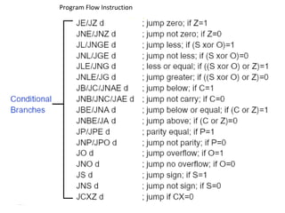 113 
Program Flow Instruction 
 