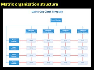 Matrix organization structure
 