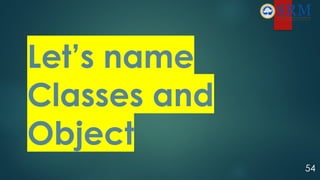 Let’s name
Classes and
Object
54
 