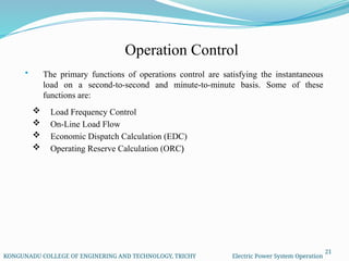 UNIT-1-PPT-Introduction about Power System Operation and Control | PPTX